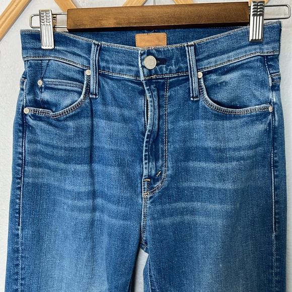 MOTHER The Mid-Rise Dazzler Ankle Fray Jeans Birds of Paradise Sz 25 - Picture 4 of 9